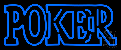 Double Storke Poker Neon Sign