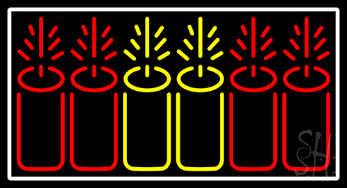 Fire Work 1 Neon Sign
