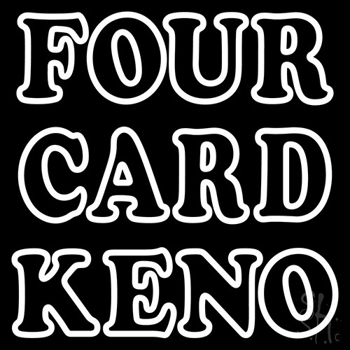 Four Card Keno Neon Sign