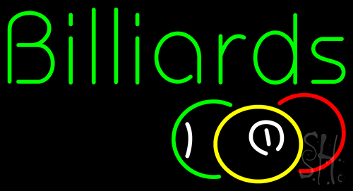 Green Billiards Neon Sign