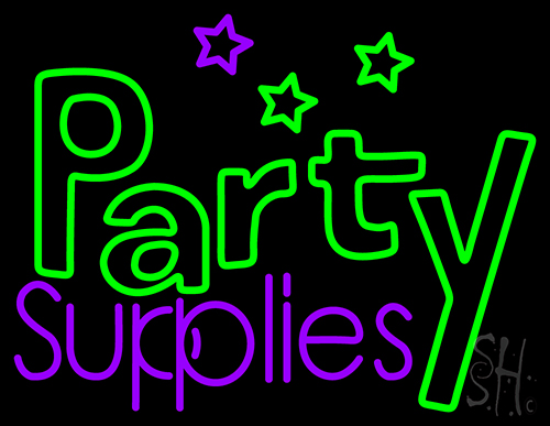 Green Party Supplies Neon Sign