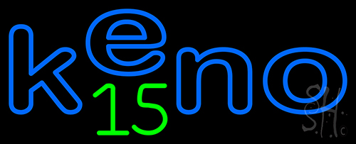 Keno 15 Neon Sign