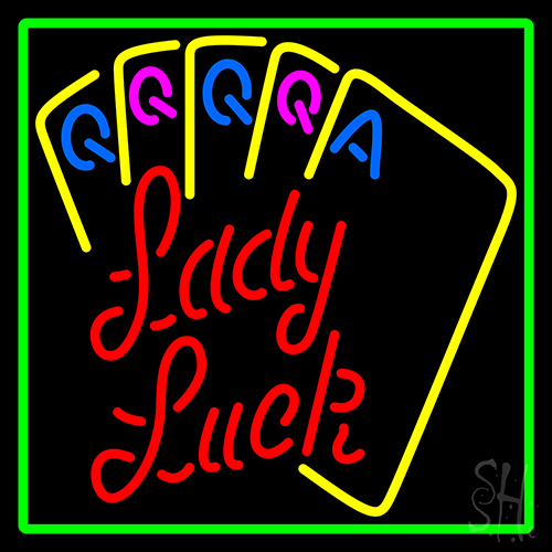 Lucky Poker 2 Neon Sign
