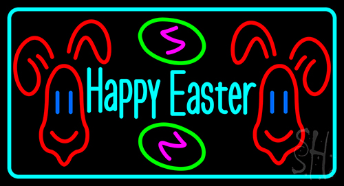 Multicolor Happy Easter 2 Neon Sign
