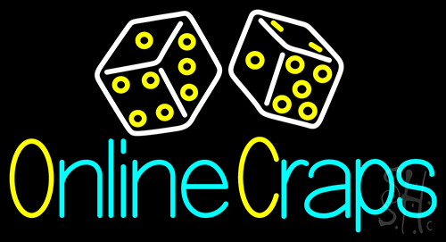 Online Craps Neon Sign