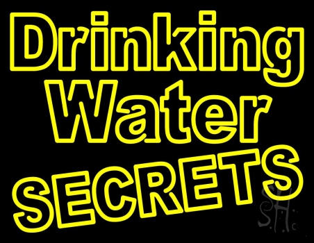 Yellow Drinking Water Neon Sign