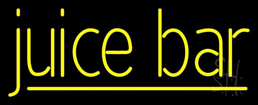 Yellow Juice Bar Neon Sign