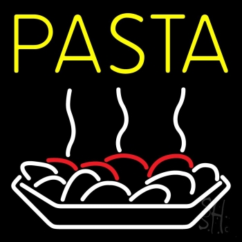 Yellow Pasta With Logo Neon Sign