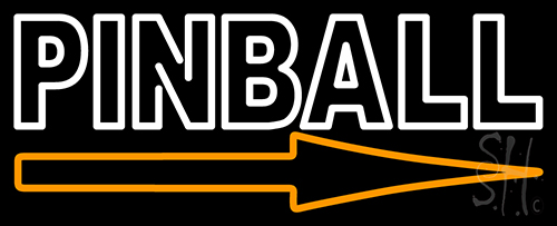Pinball With Arrow 1 Neon Sign