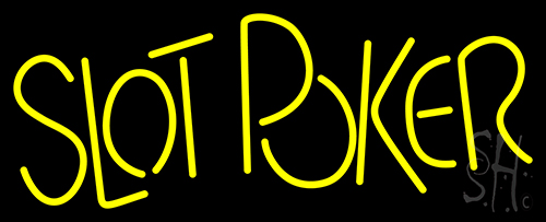 Slot Poker Neon Sign