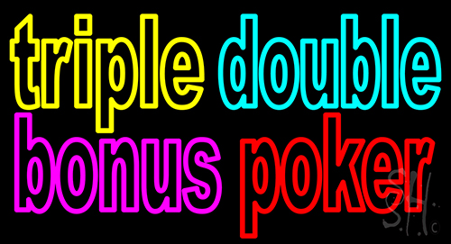 Triple Double Bonus Poker 2 Neon Sign