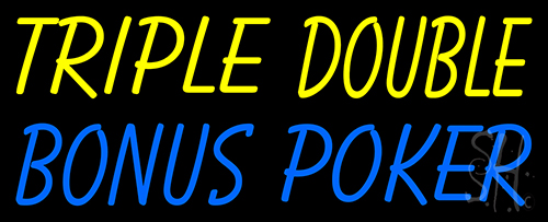 Triple Double Bonus Poker Neon Sign