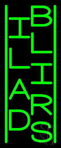 Vertical Billiards Neon Sign