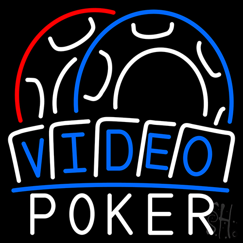 Video Poker Neon Sign