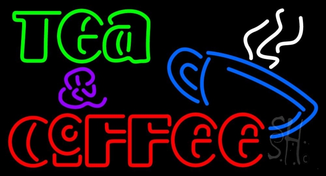 Double Stroke Tea And Coffee Neon Sign