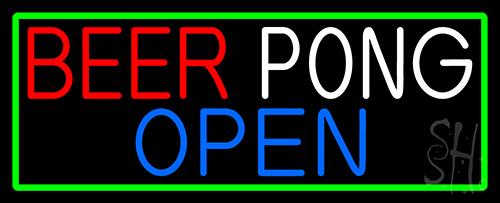 Beer Pong Open Neon Sign