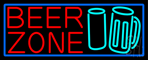 Beer Zone With Beer Mug Neon Sign
