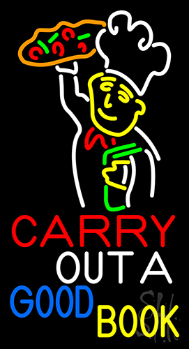 Carry Out A Good Book Neon Sign
