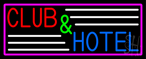 Club And Hotel Bar Neon Sign