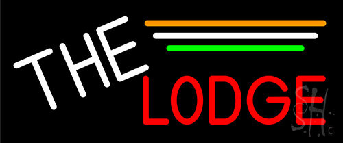 Cursive Red Lodge Neon Sign
