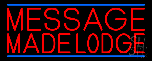 Custom Made Double Stroke Red Lodge Neon Sign