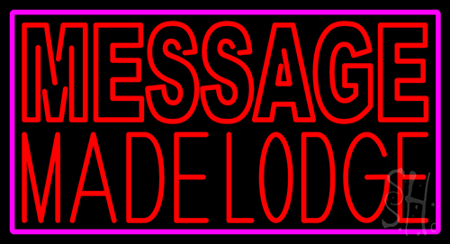 Custom Made Double Stroke Red Lodge Neon Sign