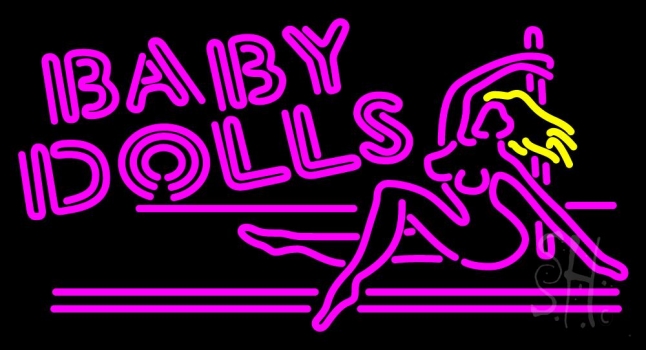 Baby Dolls Girls Strip Club Neon Sign