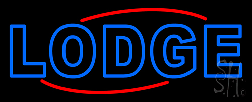 Double Stroke Lodge Neon Sign