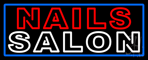 Double Stroke Nail Salon Neon Sign