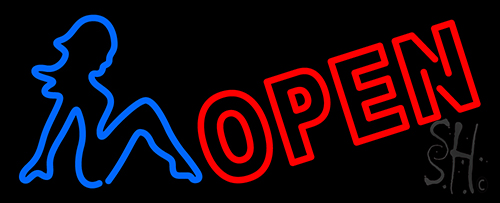 Girls Strip Club Open Neon Sign