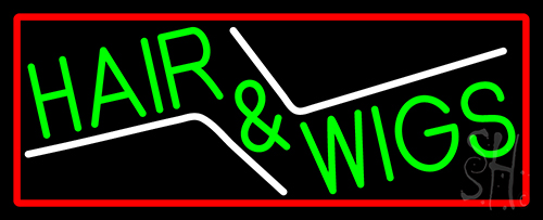 Green Hair And Wigs Neon Sign