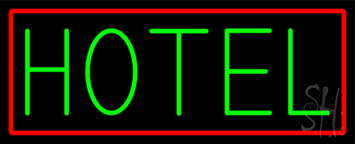 Green Hotel Neon Sign