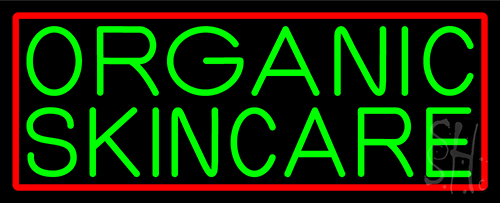Green Organic Skincare Neon Sign