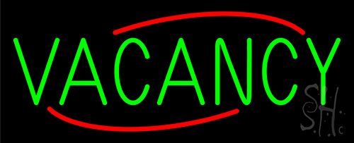 Green Vacancy Neon Sign