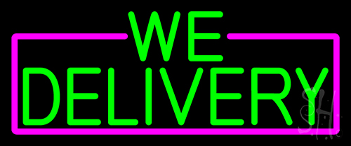 Green We Deliver Neon Sign