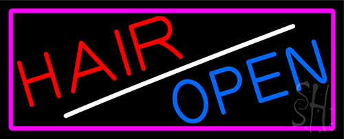 Hair Open Neon Sign