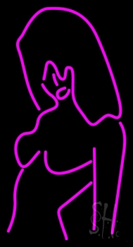 Pink Girl Strip Club Neon Sign