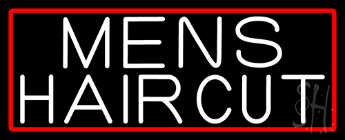 Mens Hair Cut Neon Sign