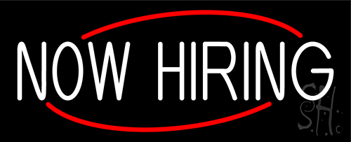 Now Hiring Neon Sign