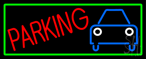 Parking With Car Neon Sign