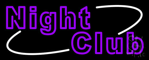 Purple Block Night Club Neon Sign