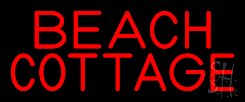 Red Beach Cottage Neon Sign