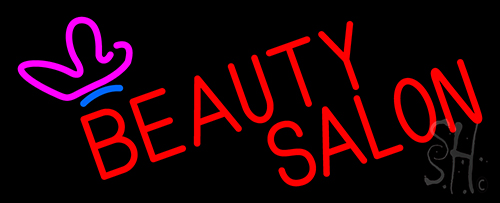 Red Beauty Salon Logo Neon Sign