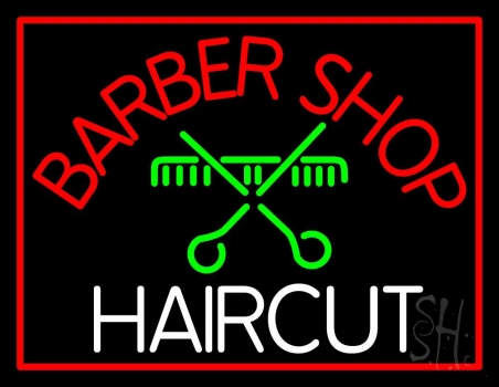 Barbershop Haircut Neon Sign