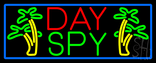 Red Day Spa Green Neon Sign