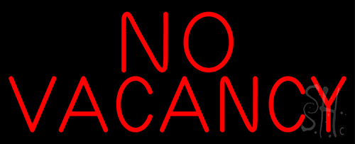 Red No Vacancy Neon Sign