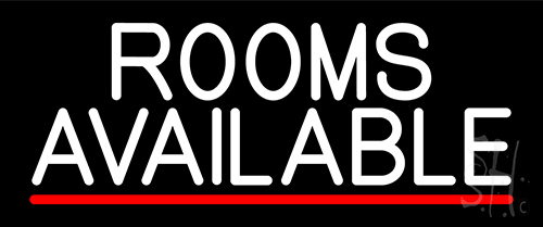 Rooms Available Vacancy Neon Sign