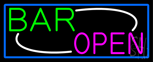 Stylish Bar Open Neon Sign