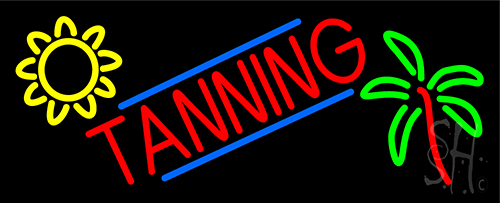 Tanning With Logo Neon Sign