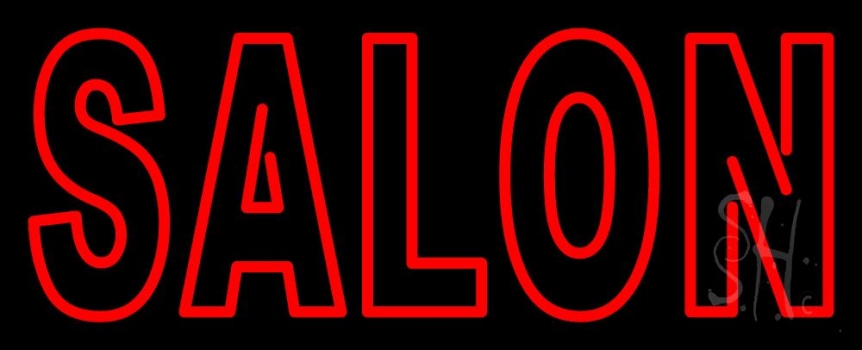 Double Stroke Salon Neon Sign